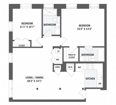 Floor plan at Jack Flats by Windsor, Massachusetts, 02176